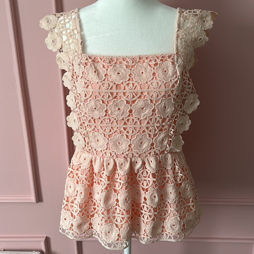 Light Pink Crochet Top